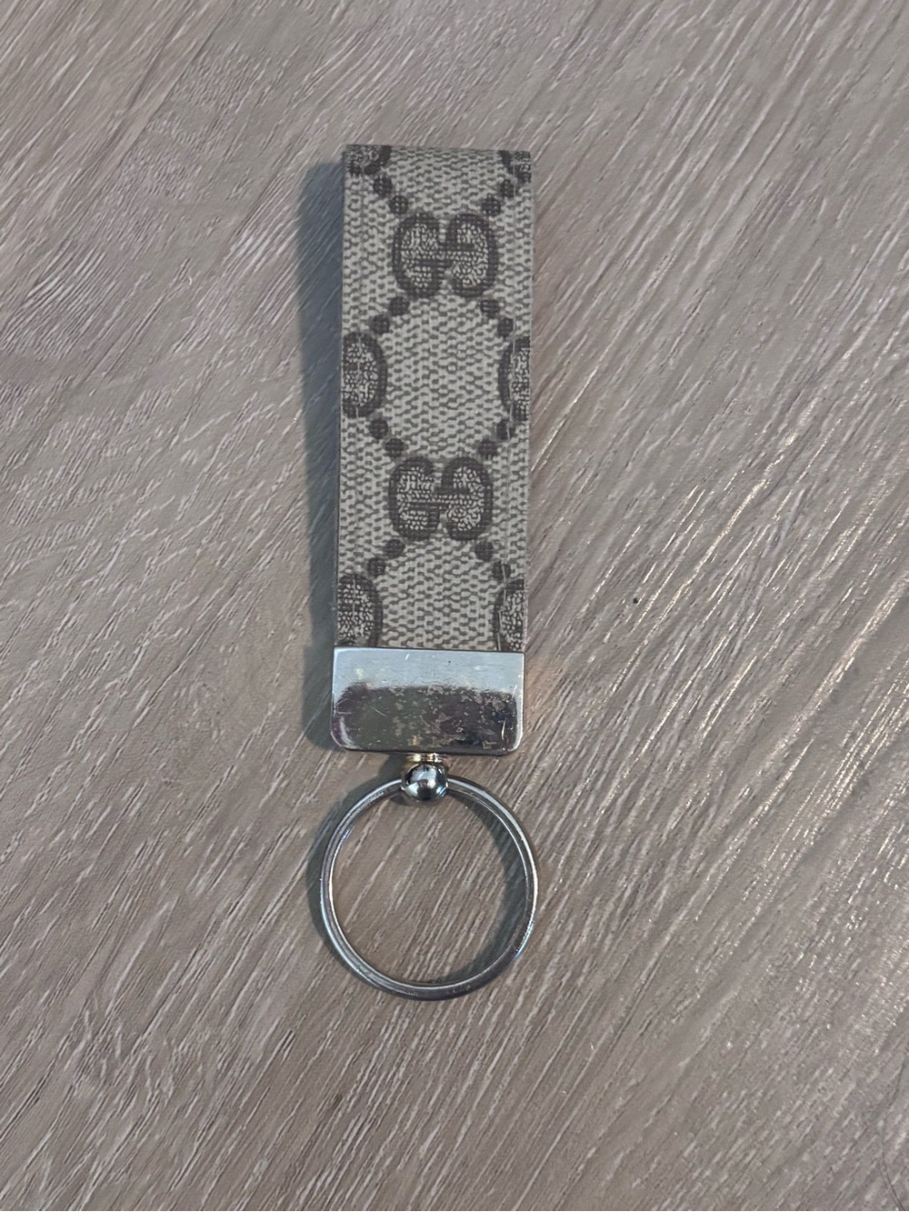 Upcycled GG key chain